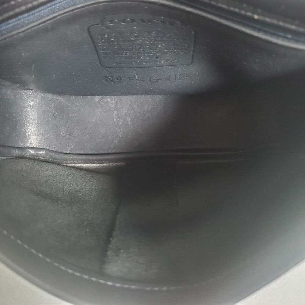 VTG Coach Women’s Crossbody Bag Black Leather Bistro 4125 Manhattan Messenger - Picture 11 of 15